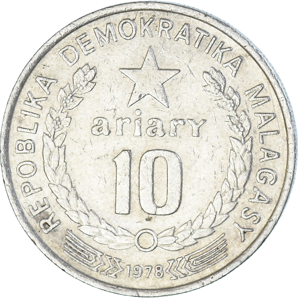 Moneta, Madagascar, 10 Ariary, 1978
