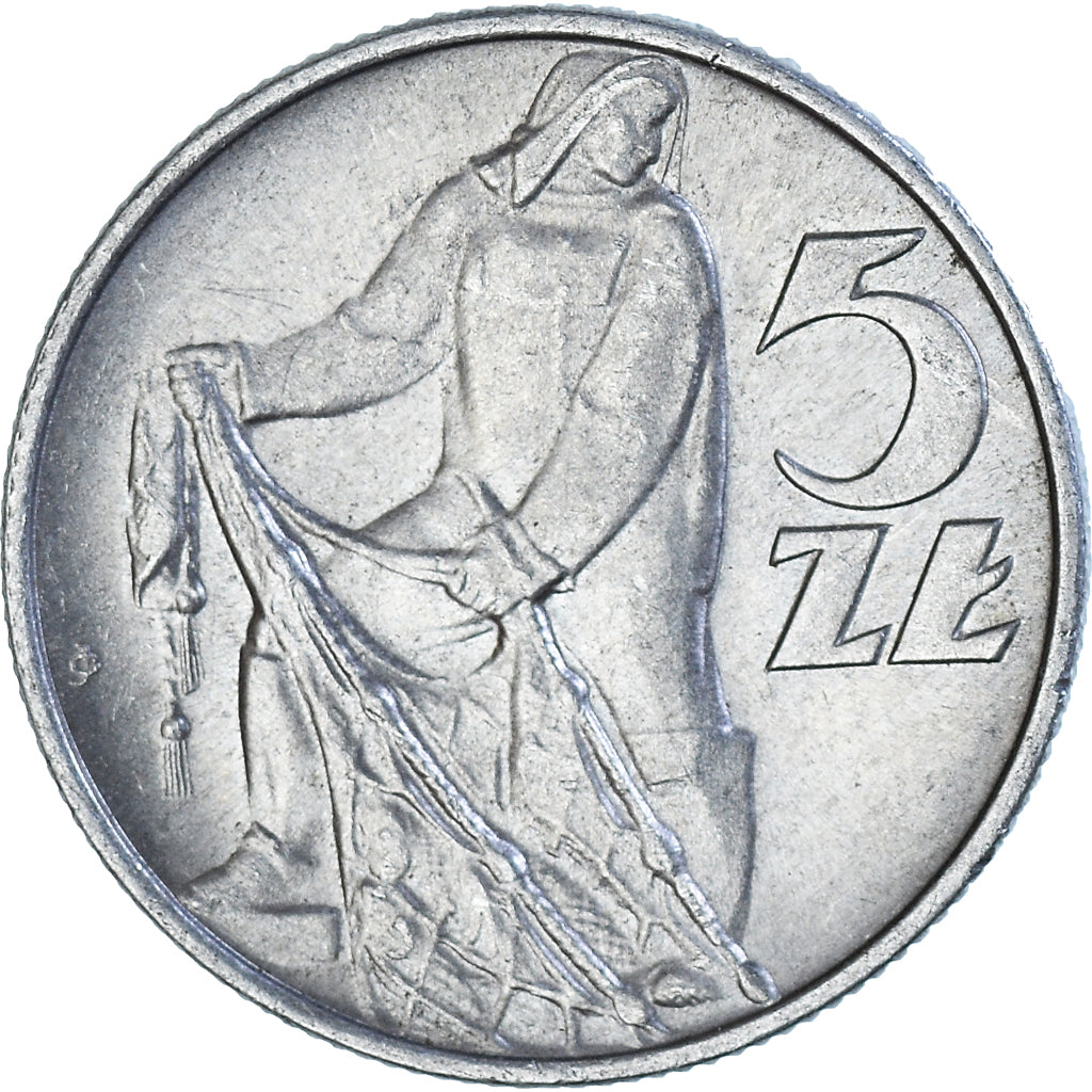 Moneta, Polska, 5 Zlotych, 1974