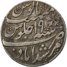 Indes britannique, Shah Alam II, 1/2 Rupee, 1793-1818, Calcutta, Argent, TTB+