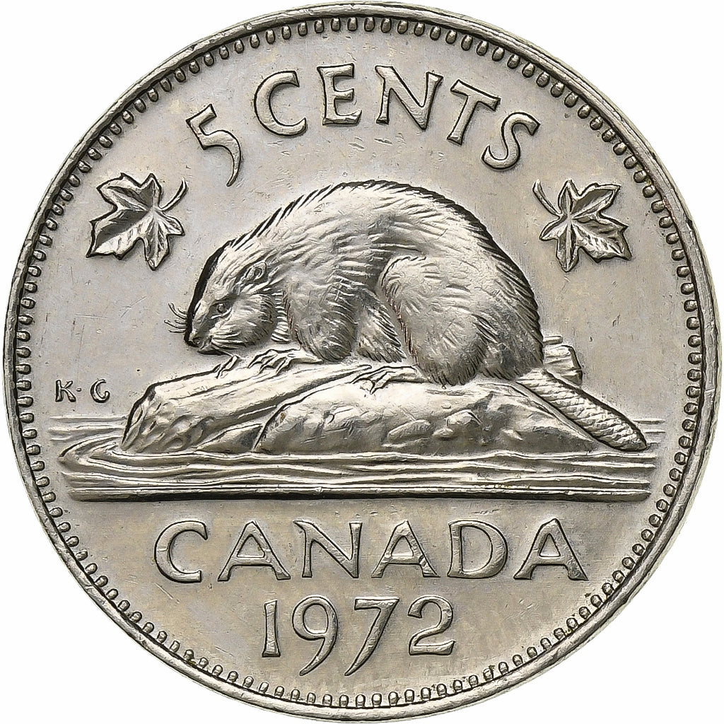 Canada, Elizabeth II, 5 Cents, 1972, Ottawa, Nickel, AU(50-53)