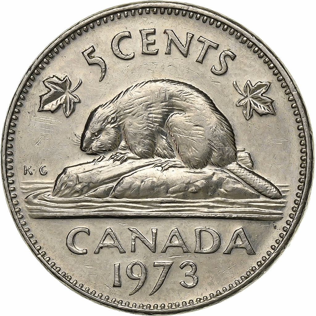 Kanada, Elizabeth II, 5 Cents, 1973, Ottawa, Nickel, SS+