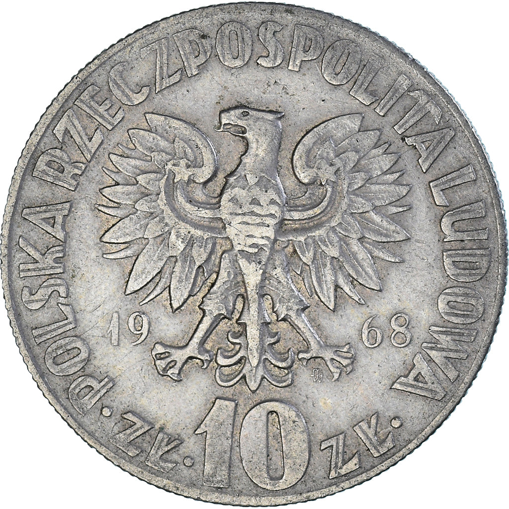 Münze, Polen, 10 Zlotych, 1968