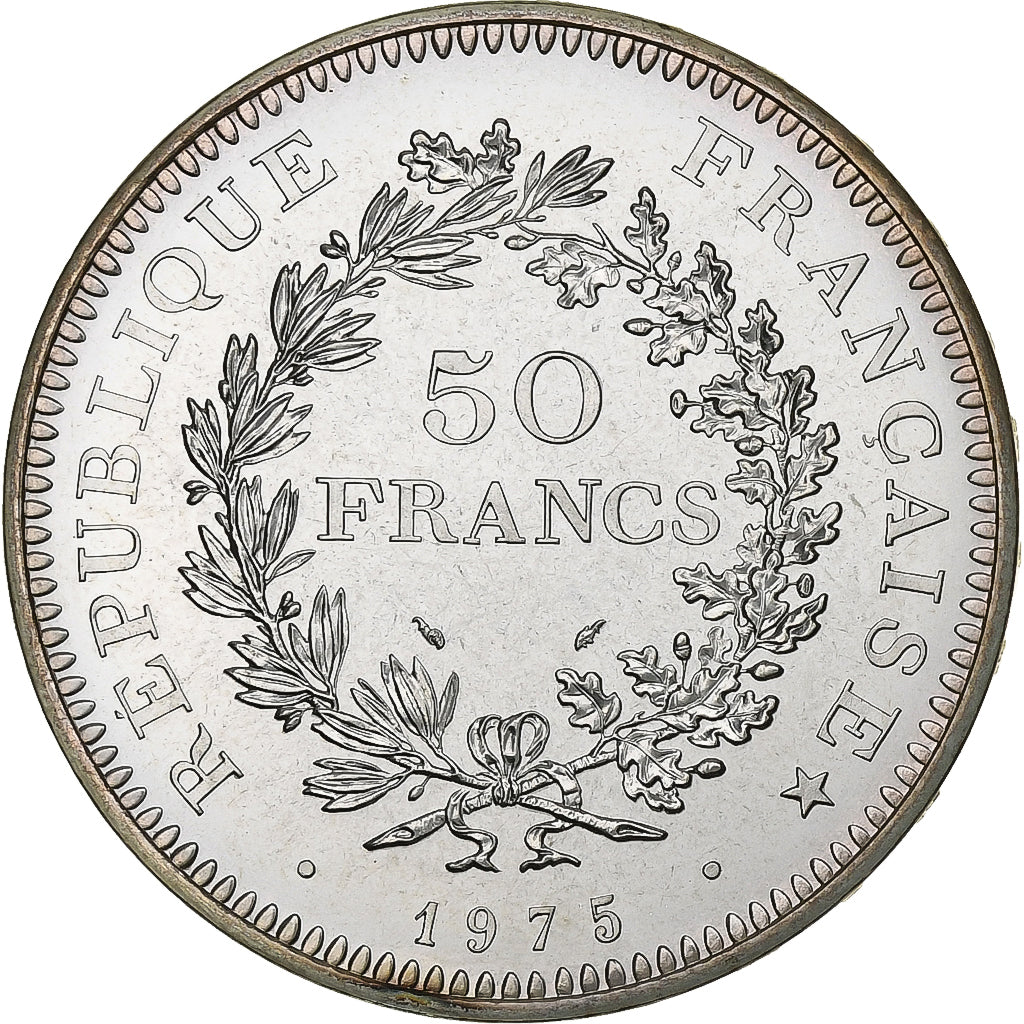 France, 50 Francs, Hercule, 1975, MDP, série FDC, Silver, MS(65-70)