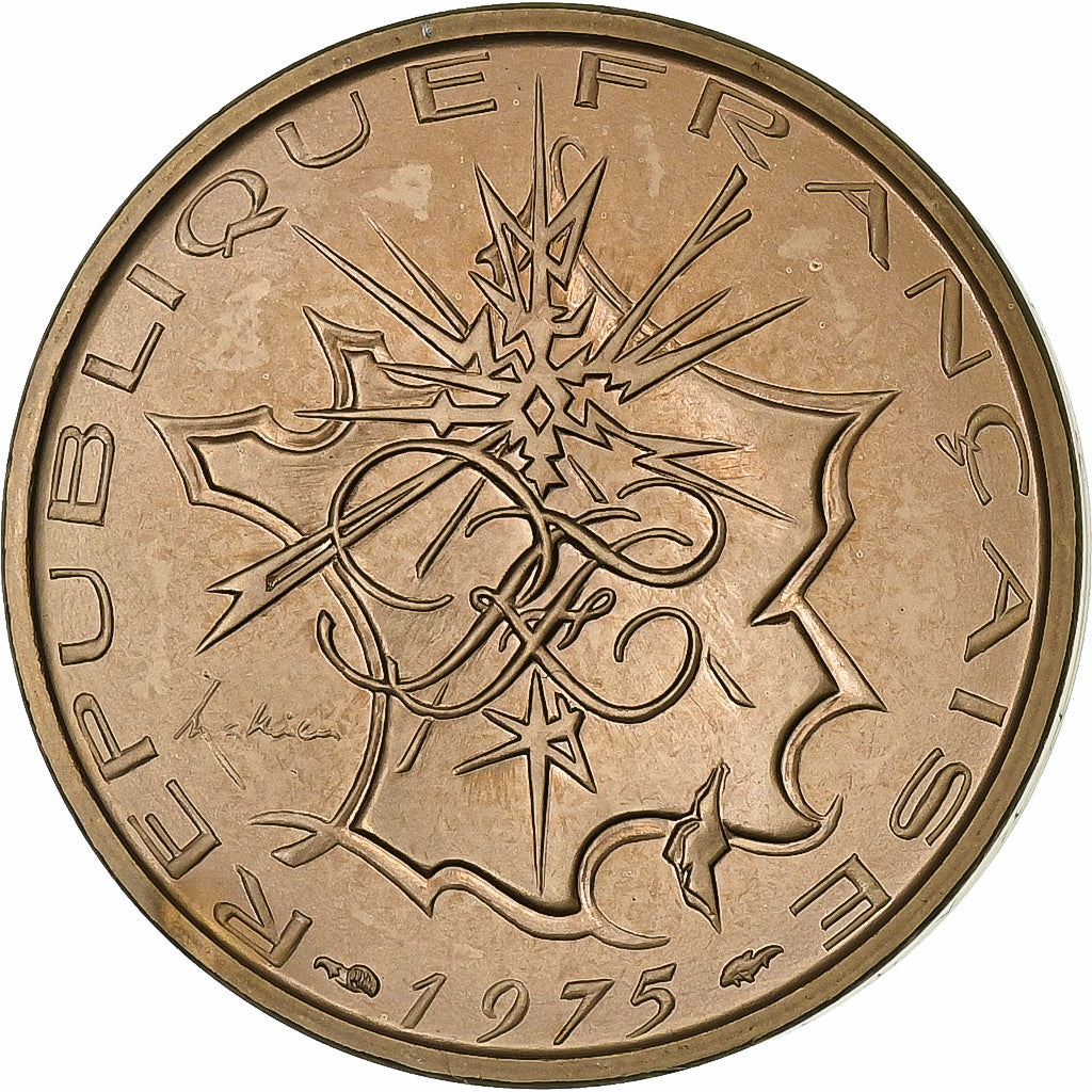 Francja, 10 Francs, Mathieu, 1975, MDP, série FDC, Cupro-aluminium-nickel