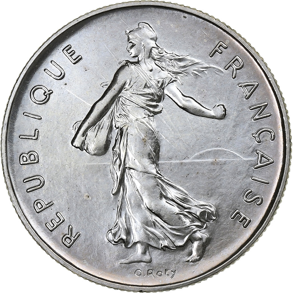 França, 5 Francs, Semeuse, 1975, MDP, série FDC, Cuproníquel, MS(65-70)