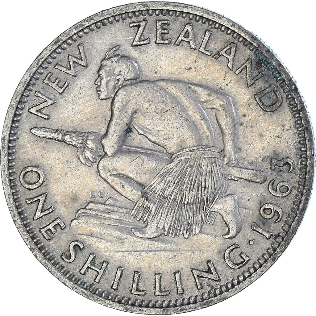 Coin, New Zealand, Shilling, 1963