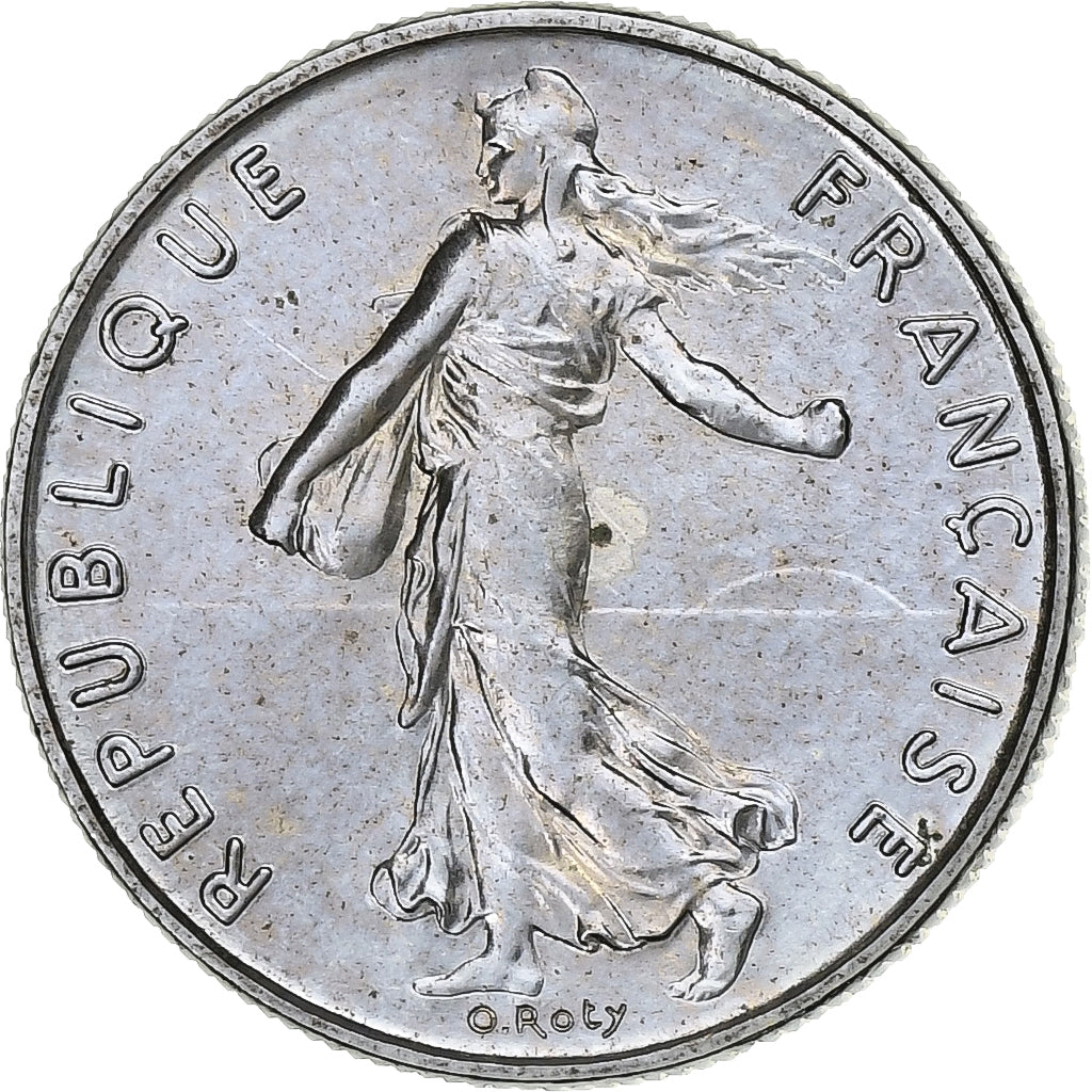 France, 1/2 Franc, Semeuse, 1975, MDP, série FDC, Nickel, MS(65-70)