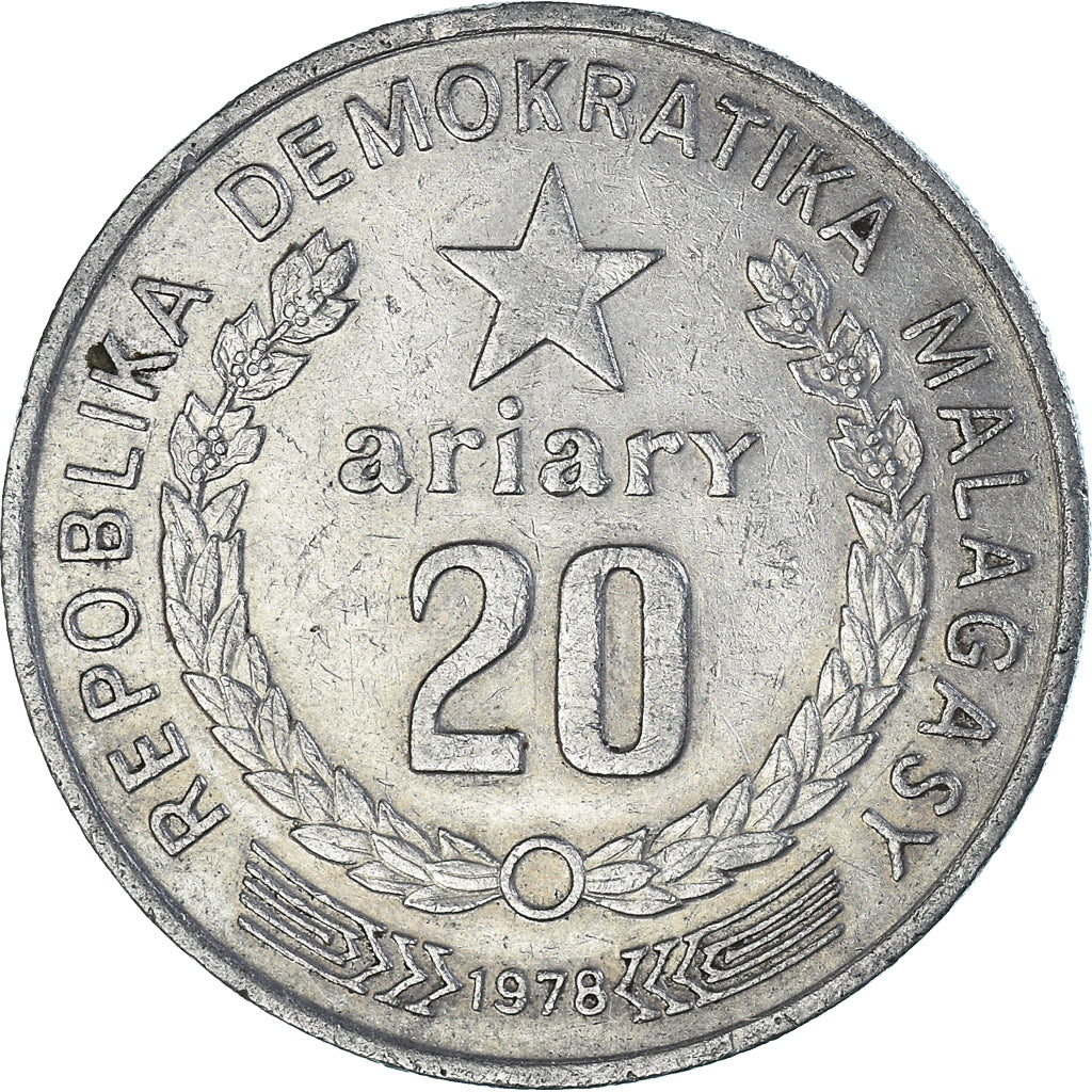 Moneta, Madagascar, 20 Ariary, 1978