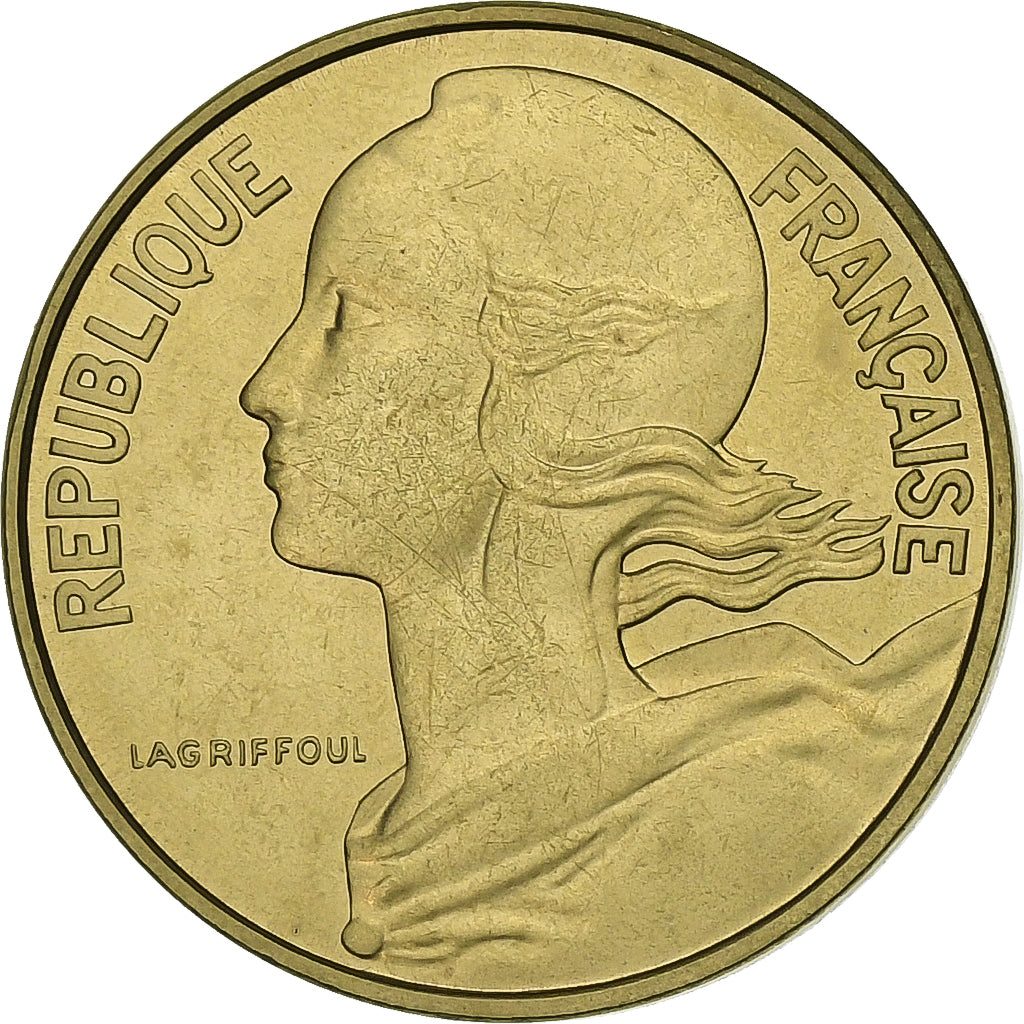 France, 10 Centimes, Marianne, 1975, MDP, série FDC, Bronze-Aluminium