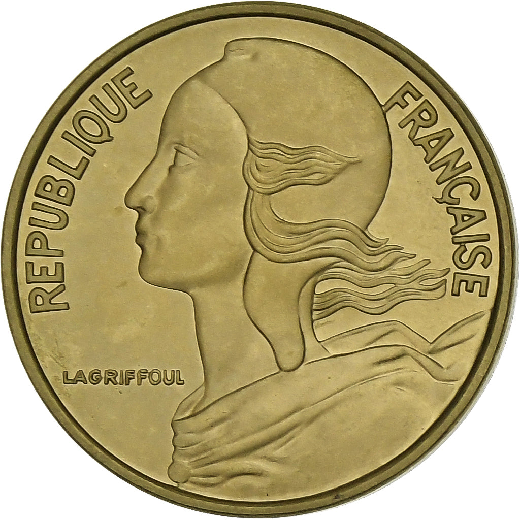 Frankrijk, 5 Centimes, Marianne, 1975, MDP, série FDC, Bronze-Aluminium, FDC