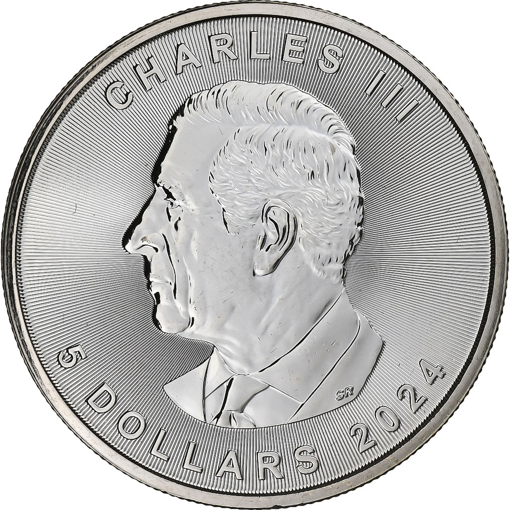 Canadá, Charles III, 5 Dollars, 2024, Ottawa, Prata, MS(65-70)