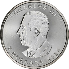 Canadá, Charles III, 5 Dollars, 2024, Ottawa, Prata, MS(65-70)