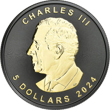 Canadá, Charles III, 5 Dollars, 2024, Ottawa, Prata, MS(65-70)