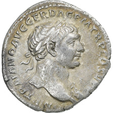 Trajan, Denarius, 103-111, Rome, Srebro, AU(50-53), RIC:188
