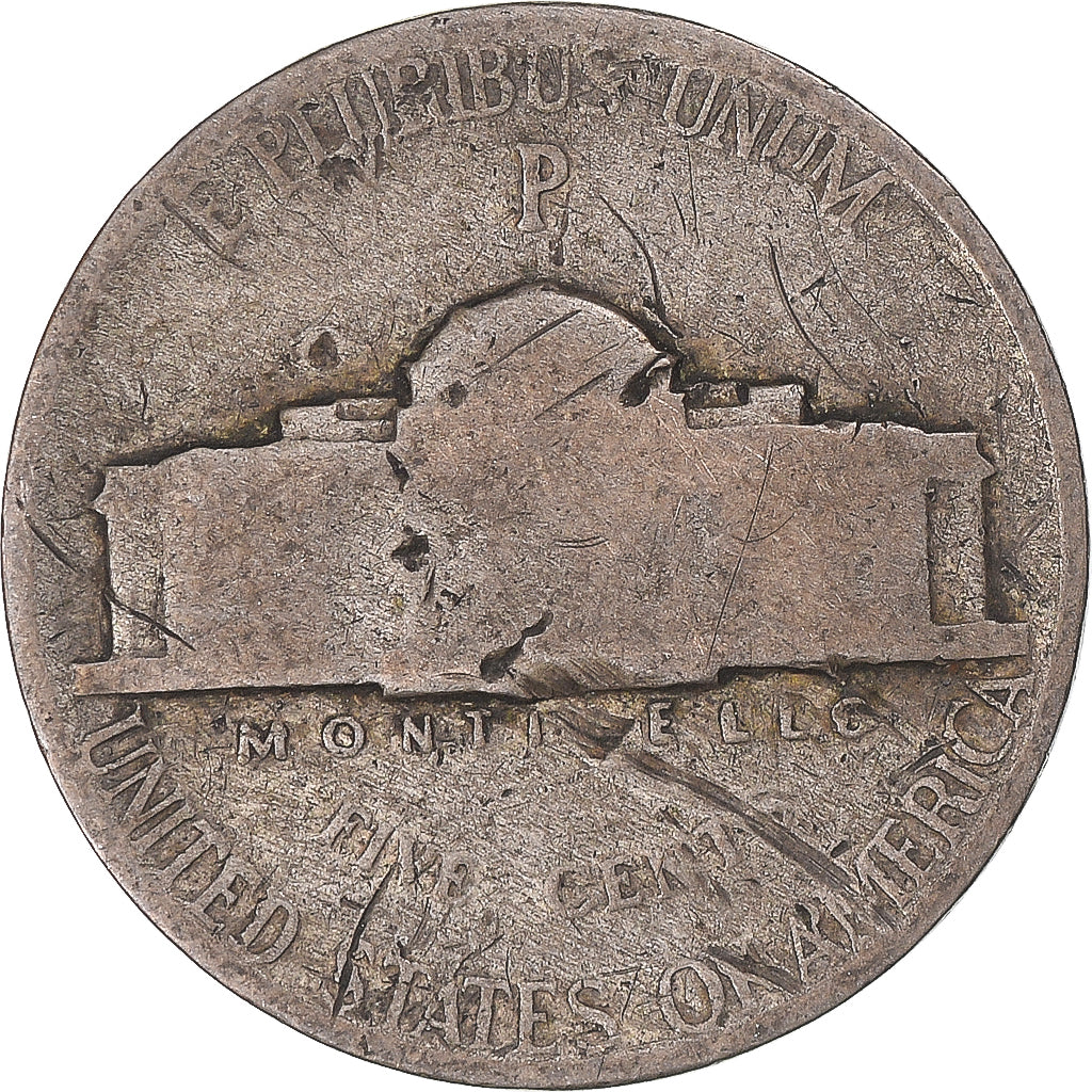 Monnaie, États-Unis, 5 Cents, 1943