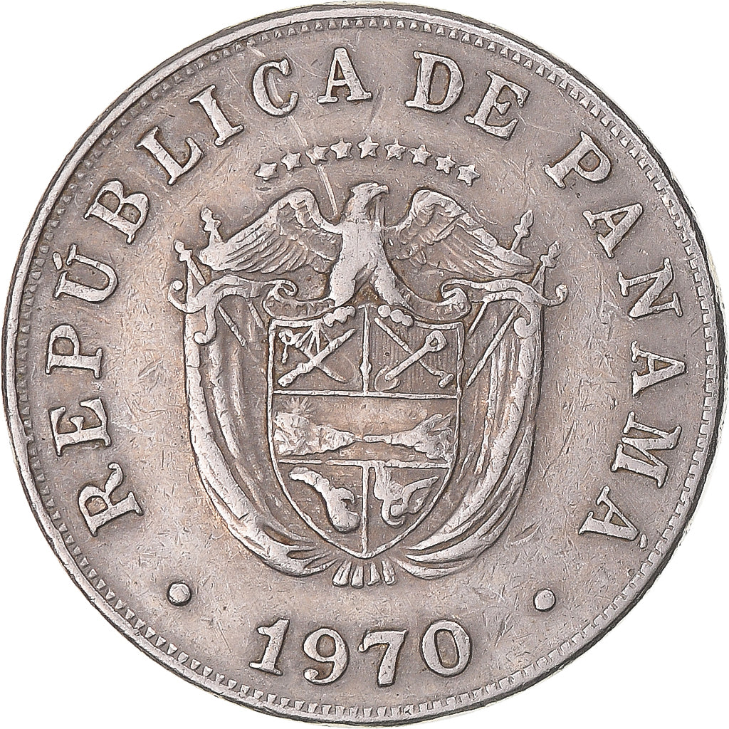 Panama, 5 Centesimos, 1970, Copper-nickel, VF(30-35)