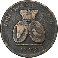 Valacchia, Catherine II, 2 Para 3 Kopeck, 1772, Sadagora, Bronzo, MB, KM:3