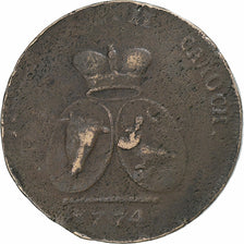 Moldavia and Wallachia, Catherine II, 2 Para 3 Kopeck, 1774, Sadagora, Bronze