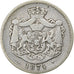 Romania, Carol I, 1 Leu, 1874, Brussels, Argento, MB, KM:10