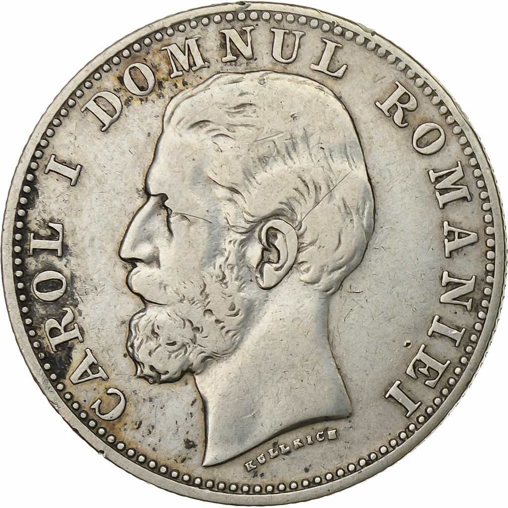 Romania, Carol I, 1 Leu, 1881, Vienna, Silver, VF(20-25), KM:14