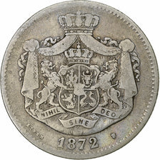 Romania, Carol I, 2 Lei, 1872, Brussels, Argento, MB, KM:8
