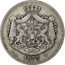 Romania, Carol I, 2 Lei, 1876, Brussels, Argento, MB, KM:8