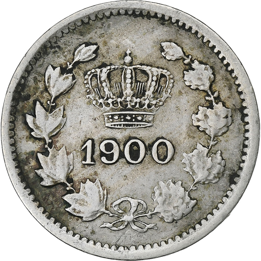 Romania, Carol I, 10 Bani, 1900, Brussels, Rame-nichel, MB+, KM:29