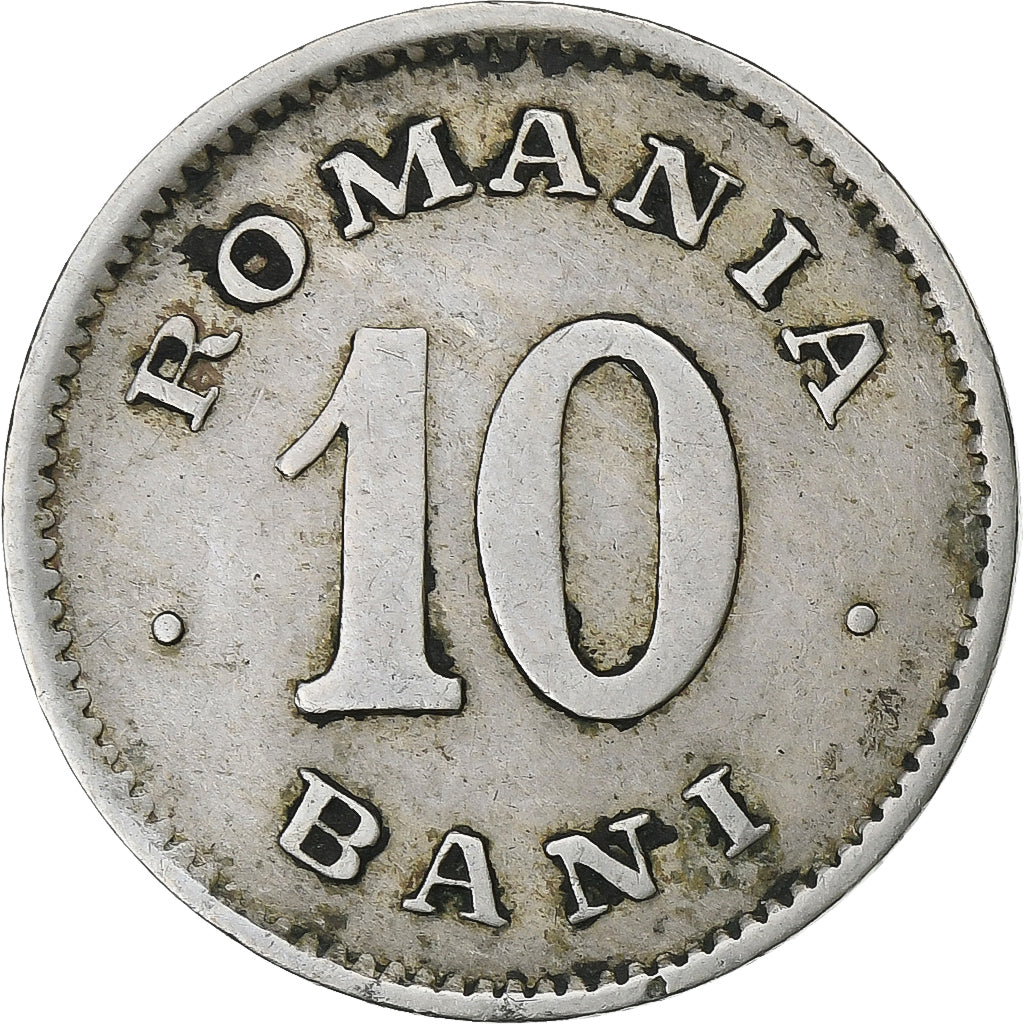 Romania, Carol I, 10 Bani, 1900, Brussels, Rame-nichel, MB+, KM:29