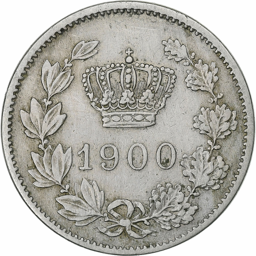 Romania, Carol I, 20 Bani, 1900, Brussels, Rame-nichel, BB, KM:30