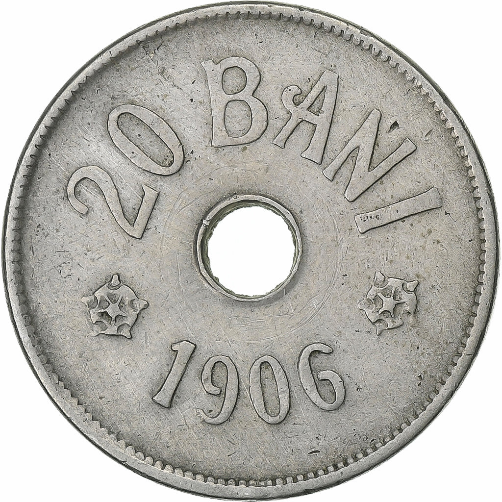 Roemenië, Carol I, 20 Bani, 1906, Brussels, Cupro-nikkel, FR+, KM:33