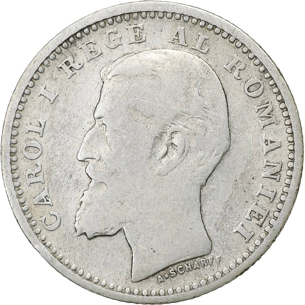 Rumänien, Carol I, 50 Bani, 1900, Hamburg, Silber, S, KM:23