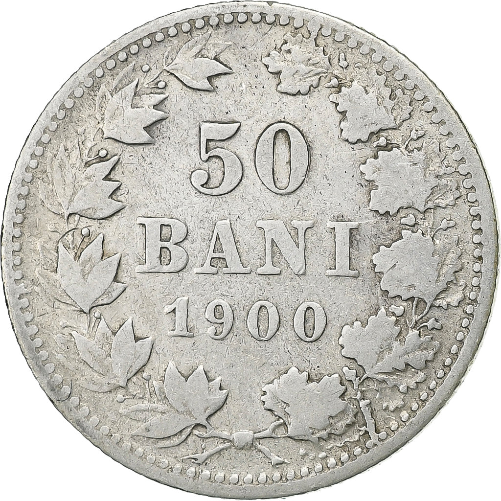 Rumänien, Carol I, 50 Bani, 1900, Hamburg, Silber, S, KM:23