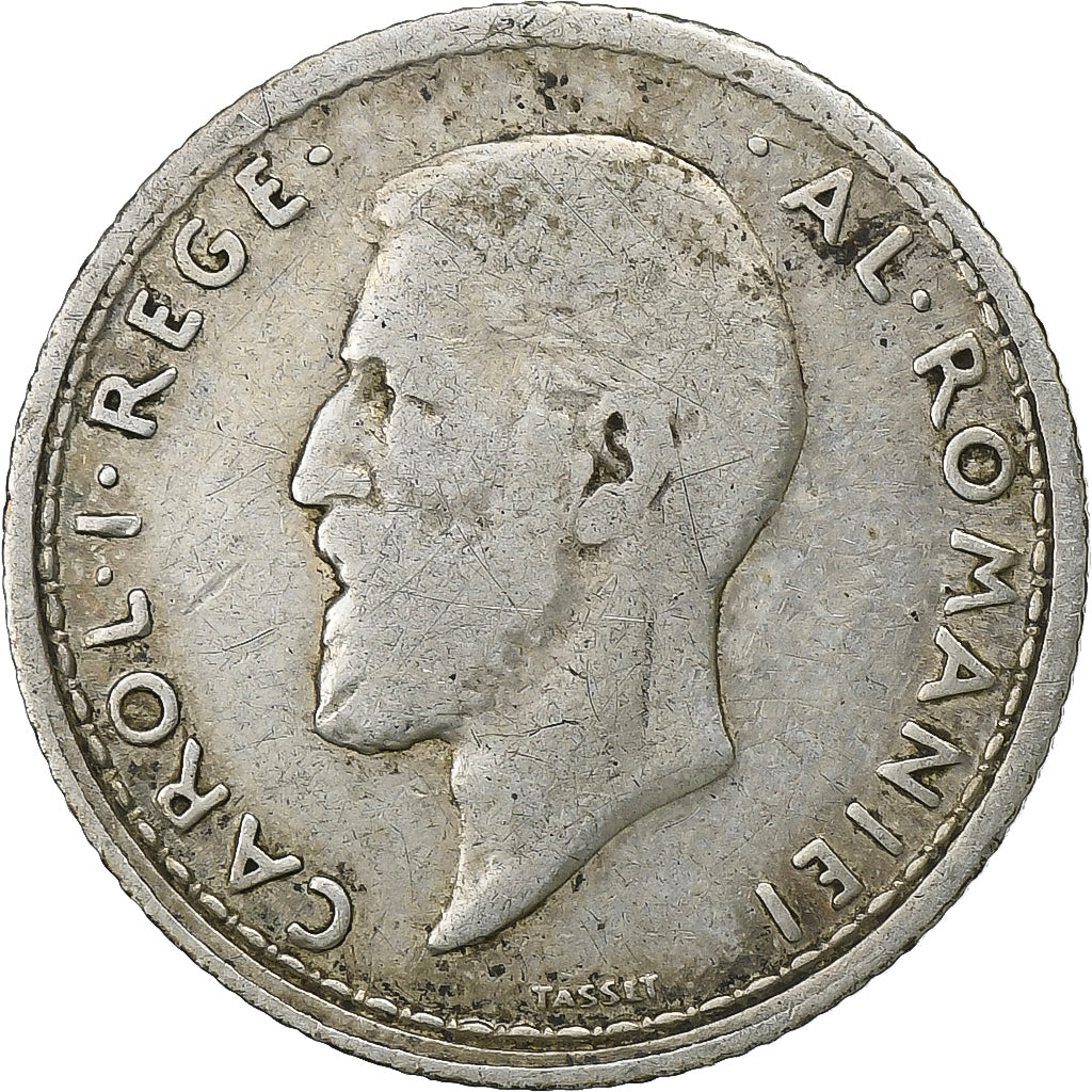 Romania, Carol I, 50 Bani, 1910, Brussels, Argento, MB, KM:41