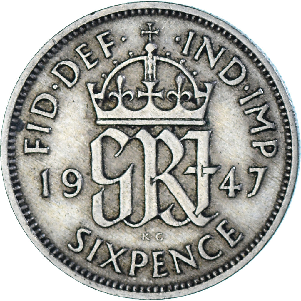 Moeda, Grã-Bretanha, 6 Pence, 1947