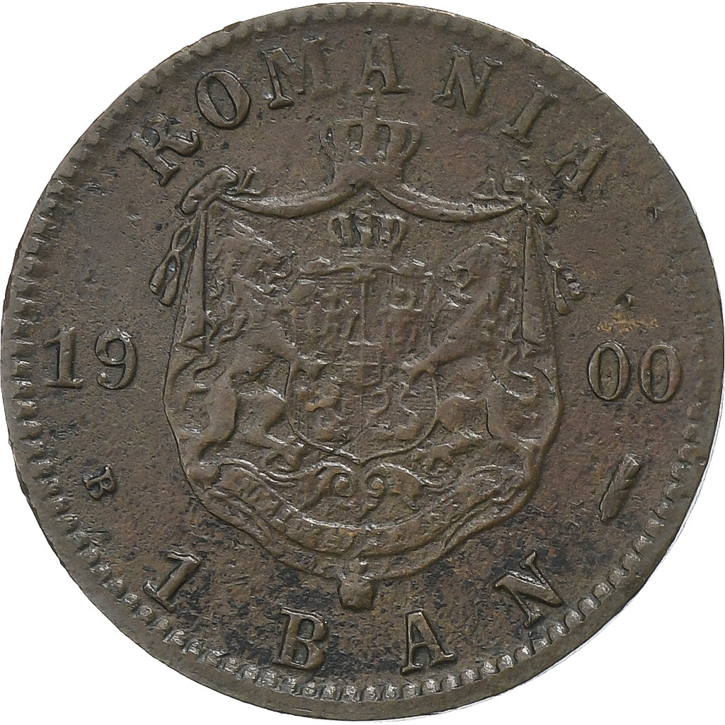 Rumanía, Carol I, Banu, 1900, Bucarest, Cobre, BC+, KM:26