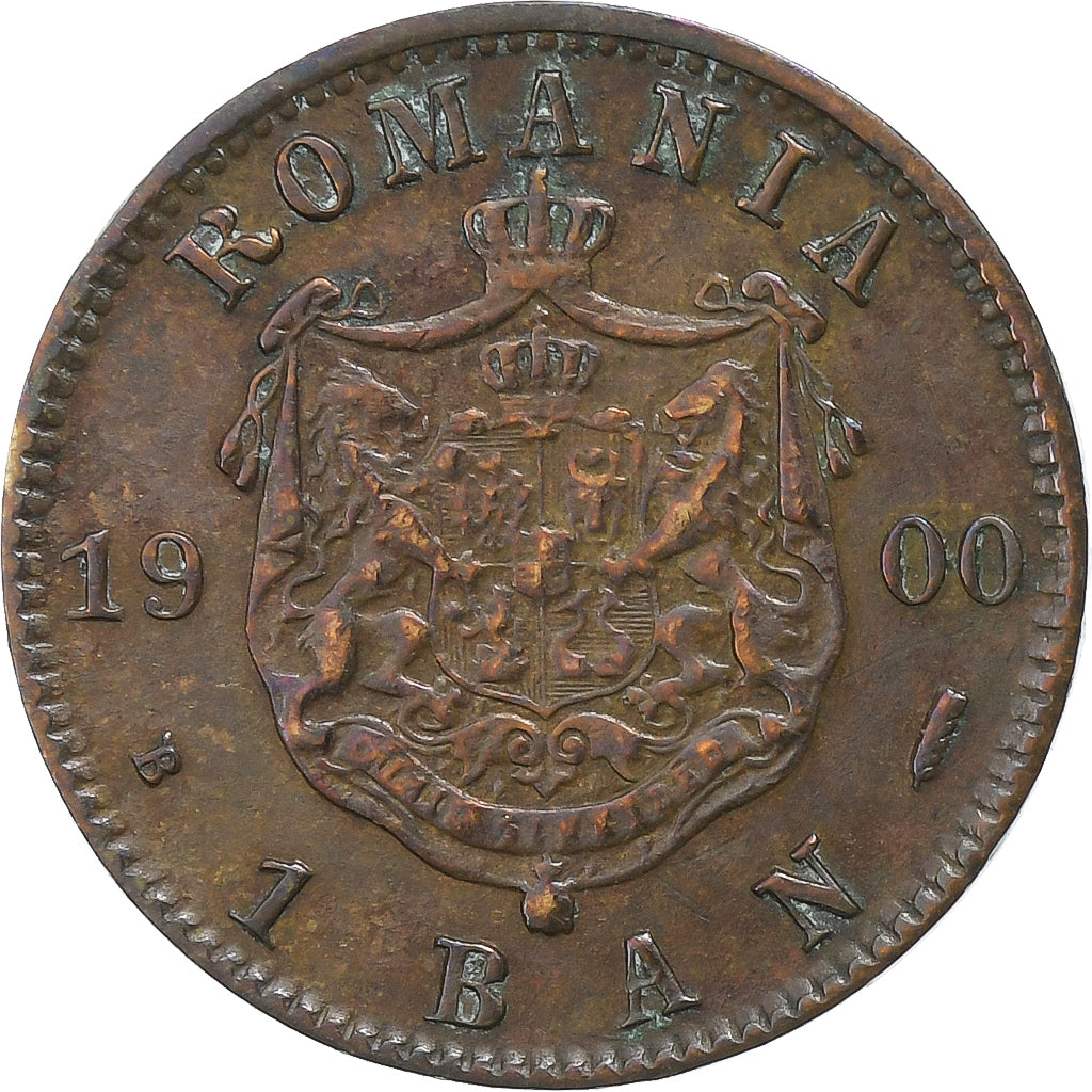 Rumanía, Carol I, 1 Ban, 1900, Bucarest, Cobre, MBC, KM:26
