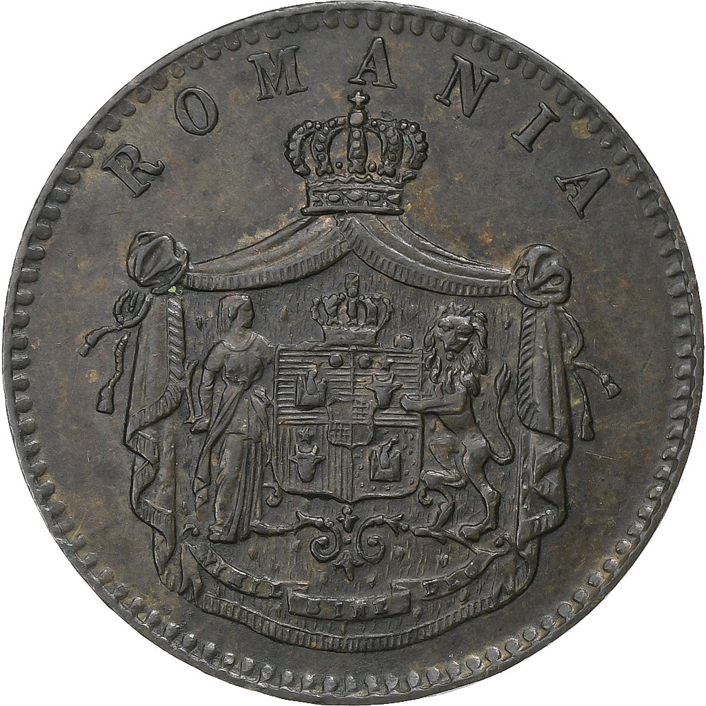Romania, Carol I, 2 Bani, 1867, Smethwick, Rame, SPL-, KM:2.2