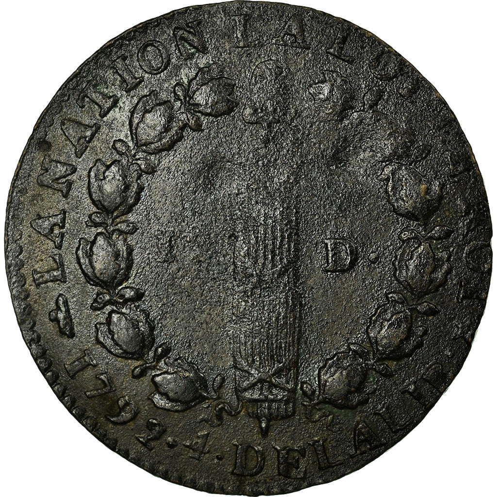 Coin, France, 12 deniers françois, 12 Deniers, 1792, Lille, VF(30-35), Bronze