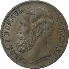 Romania, Carol I, 2 Bani, 1879, Bucarest, Rame, SPL-, KM:11.2