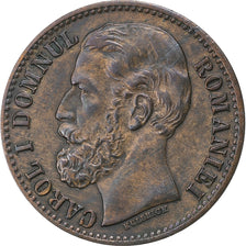 Romania, Carol I, 2 Bani, 1880, Bucarest, Rame, SPL-, KM:11