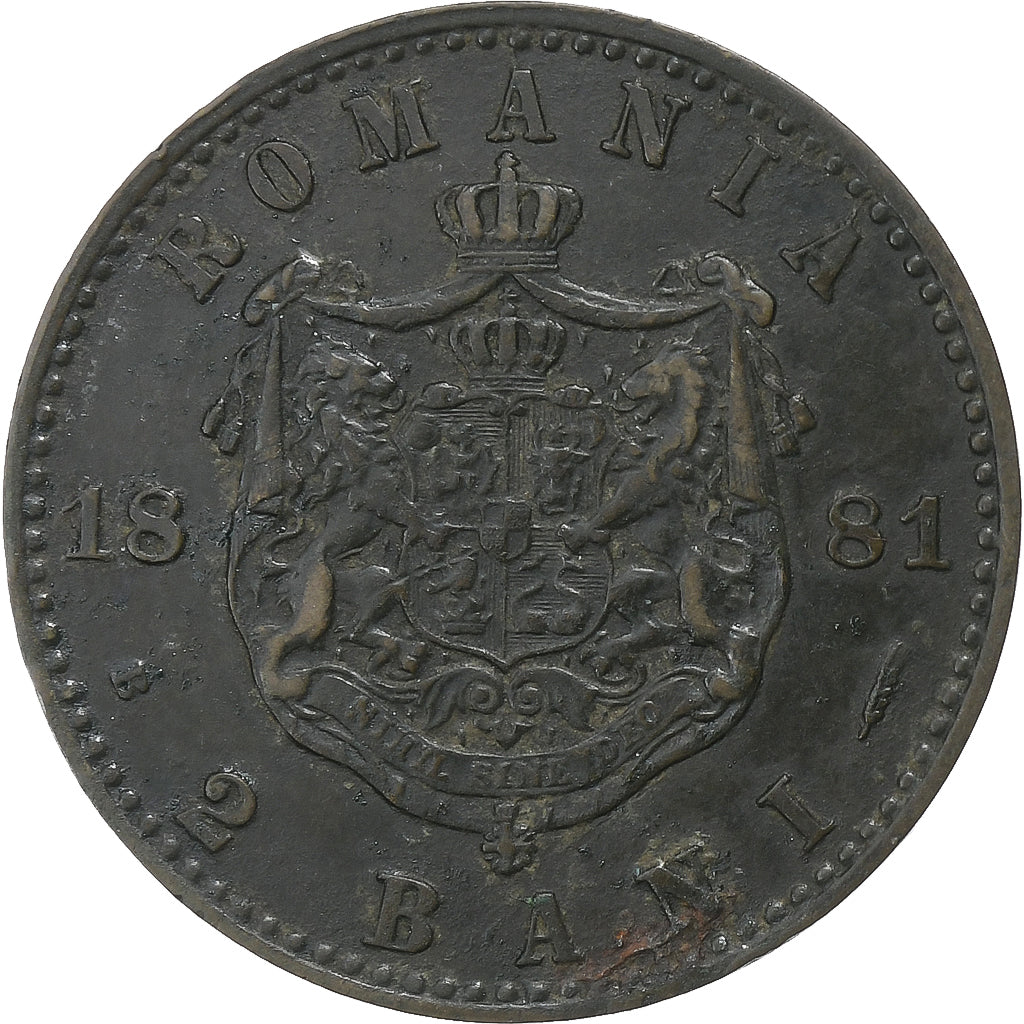 Romania, Carol I, 2 Bani, 1881, Bucarest, Rame, BB, KM:11