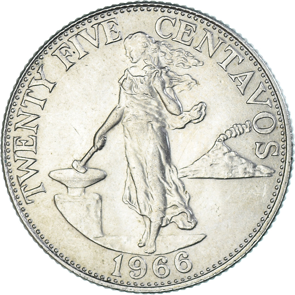 Moneta, Filipiny, 25 Centavos, 1966