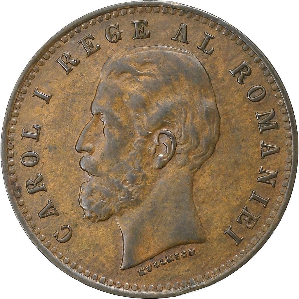 Rumanía, Carol I, 2 Bani, 1900, Hamburg, Bronce, BC+, KM:27