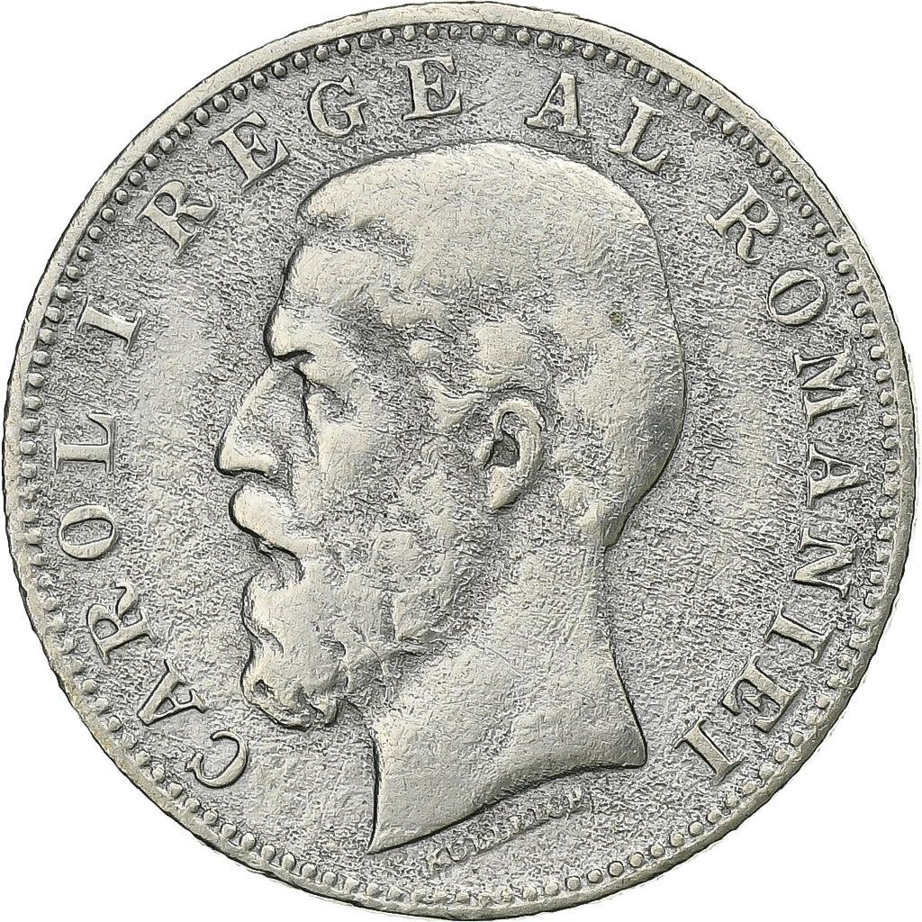 Romania, Carol I, 1 Leu, 1884, Bucarest, Silver, VF(20-25), KM:22