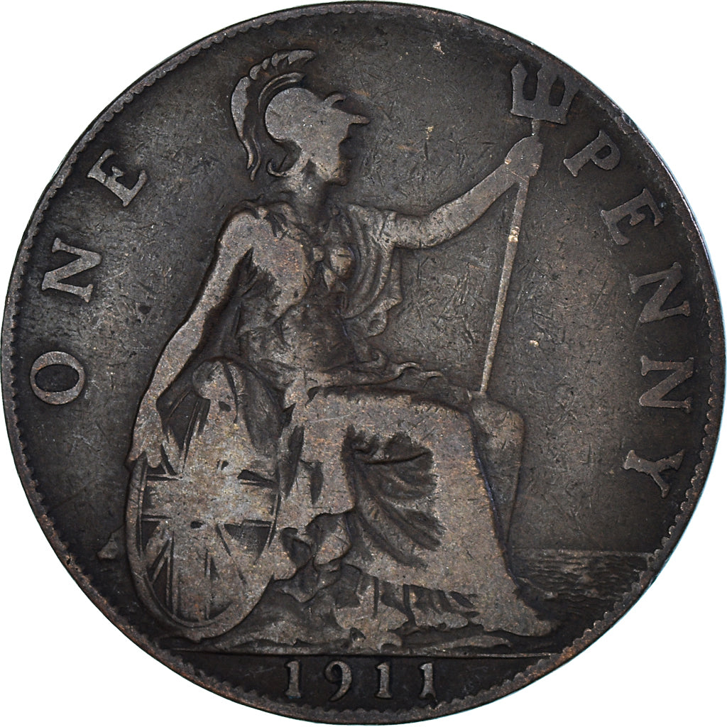 Coin, Great Britain, Penny, 1911