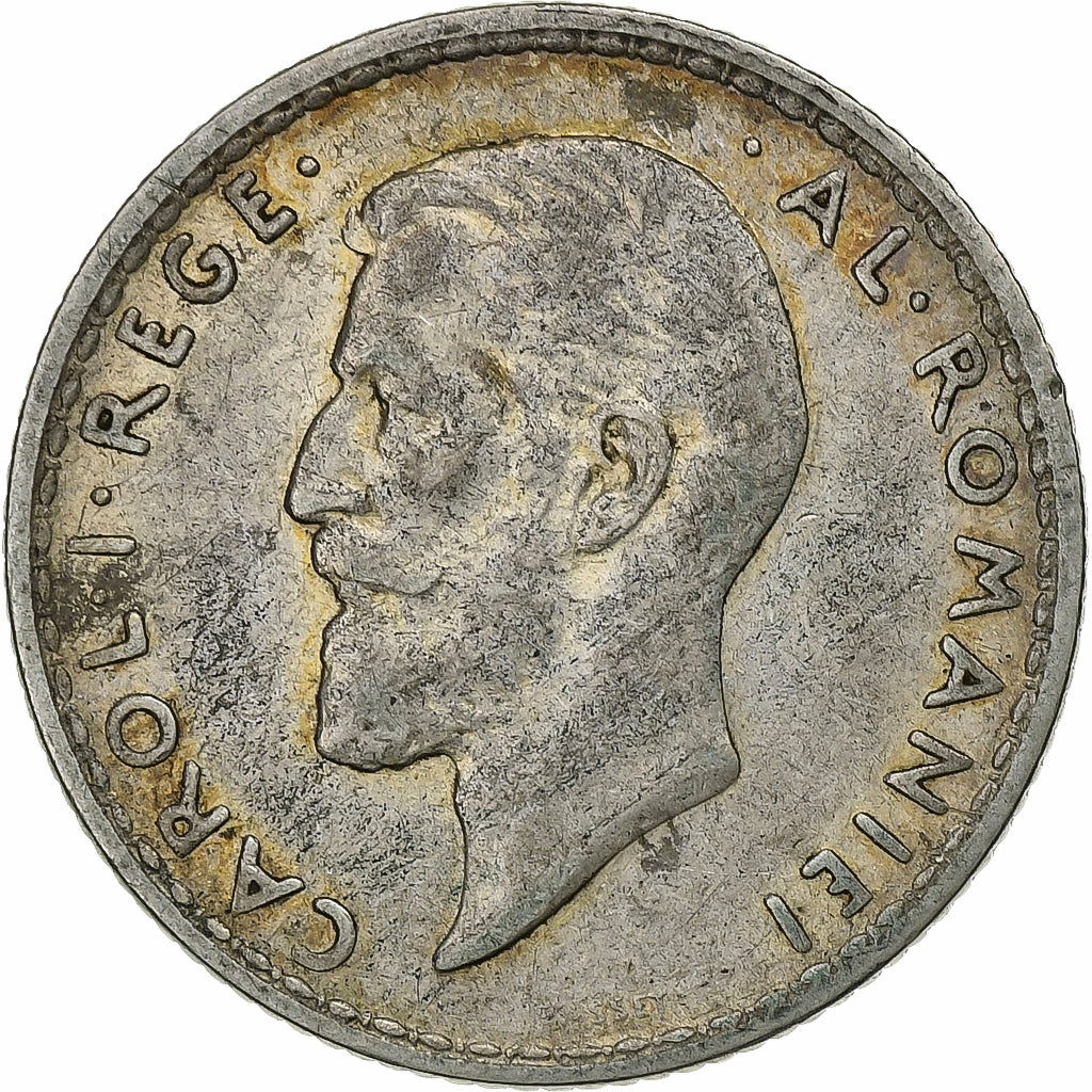 Rumunia, Carol I, 1 Leu, 1911, Hamburg, Srebro, VF(30-35), KM:42