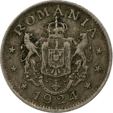 Roumanie, Ferdinand I, 1 Leu, 1924, Poissy, Cupro-nickel, TB+, KM:46