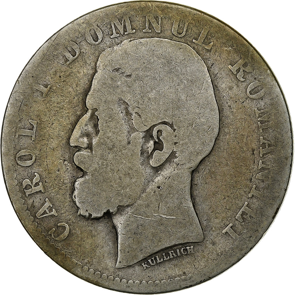 Romania, Carol I, 2 Lei, 1881, Vienna, Silver, F(12-15), KM:15