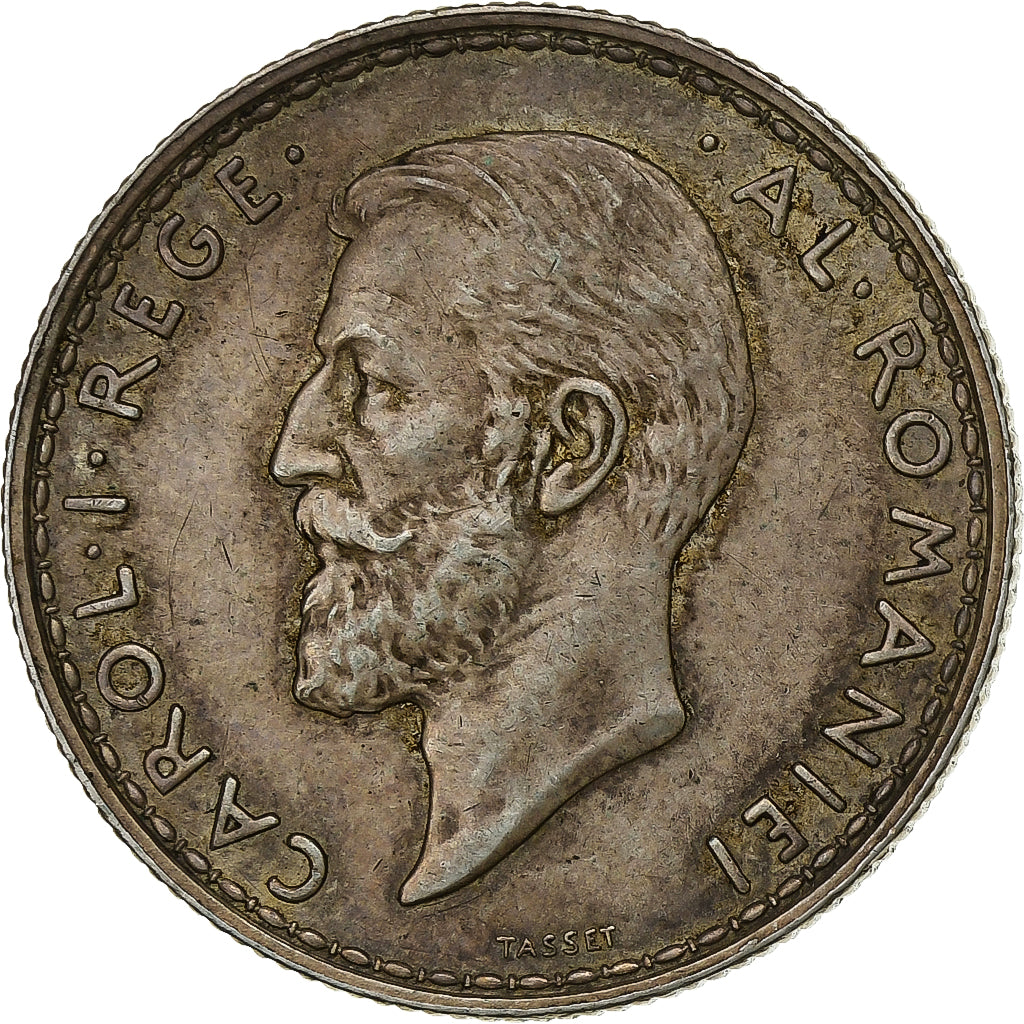 Rumanía, Carol I, 2 Lei, 1910, Brussels, Plata, EBC, KM:43