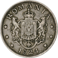 Romania, Ferdinand I, 2 Lei, 1924, Poissy, Copper-nickel, EF(40-45), KM:47